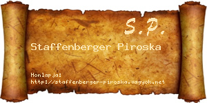 Staffenberger Piroska névjegykártya
